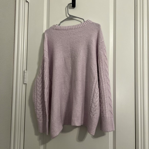 NWT Time and Tru Pointelle Pullover Women's, Pale Lavender, XL 16-18 TTL49322 - Picture 3 of 5